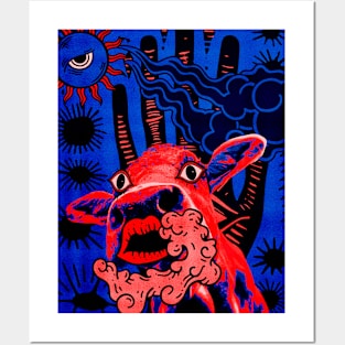 Trippy Cow Posters and Art